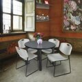 Regency Round Tables > Breakroom Tables > Kee Round Table & Chair Sets, Wood|Metal|Polypropylene Top, Grey TB42RNDGYBPBK44GY